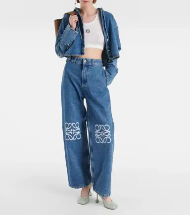 Loewe Anagram high-rise wide-leg jeans | Thumbnail 3