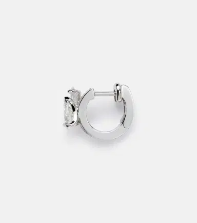 Repossi Serti Sur Vide 18kt white gold single earring with diamonds | Thumbnail 2 Repossi Serti Sur Vide 18kt white gold single earring with diamonds | Thumbnail 2