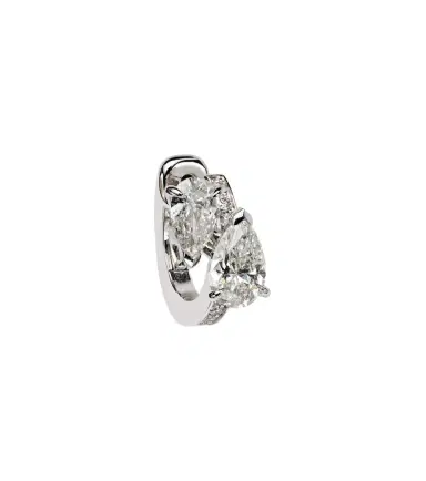 Repossi Serti Sur Vide 18kt white gold single earring with diamonds | Thumbnail 1 Repossi Serti Sur Vide 18kt white gold single earring with diamonds | Thumbnail 1