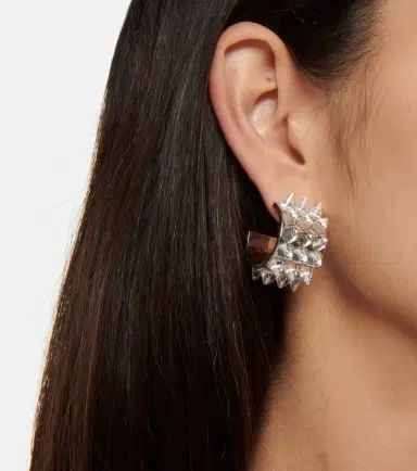 Amina Muaddi Karma crystal-embellished earrings | Thumbnail 2