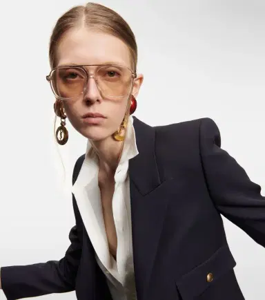 Saint Laurent Aviator acetate sunglasses | Thumbnail 5
