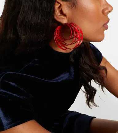 Alaïa Alaïa Medium hoop earrings | Thumbnail 6