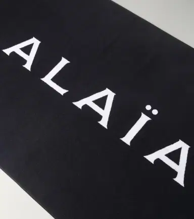Alaïa Alaïa Logo jacquard cotton beach towel | Thumbnail 2
