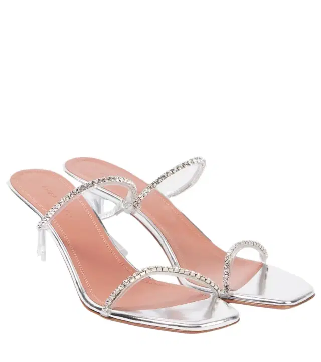 Amina Muaddi Gilda embellished PVC mules