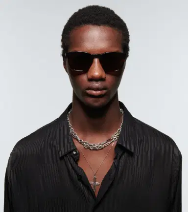 Saint Laurent Round acetate sunglasses | Thumbnail 4