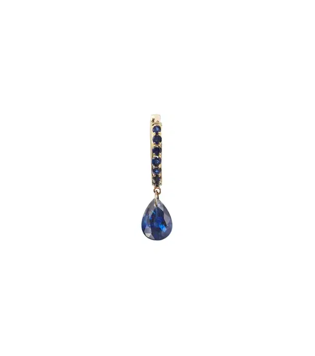 Persee Persée 18kt gold single earring with sapphire and topaz