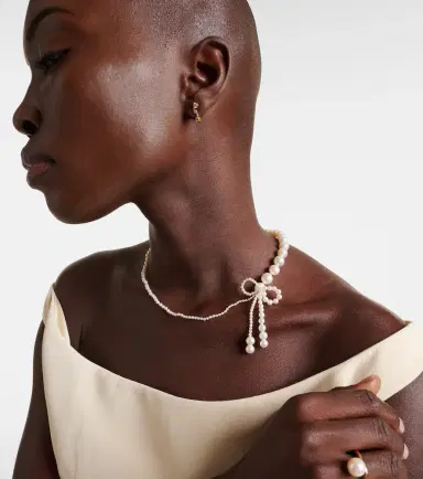 Sophie Bille Brahe Peggy Rosette pearl necklace | Thumbnail 3