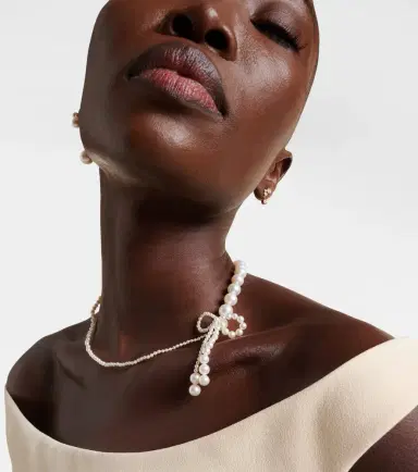 Sophie Bille Brahe Peggy Rosette pearl necklace | Thumbnail 4