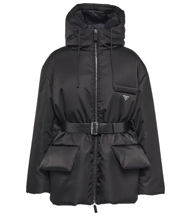 Re-Nylon gabardine down jacket