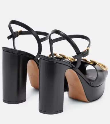 Valentino Garavani VLogo leather platform sandals | Thumbnail 2 Valentino Garavani VLogo leather platform sandals | Thumbnail 2