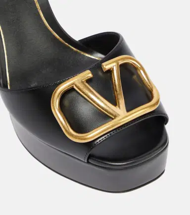 Valentino Garavani VLogo leather platform sandals | Thumbnail 3 Valentino Garavani VLogo leather platform sandals | Thumbnail 3