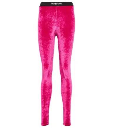 Tom Ford Logo velvet leggings | Thumbnail 1