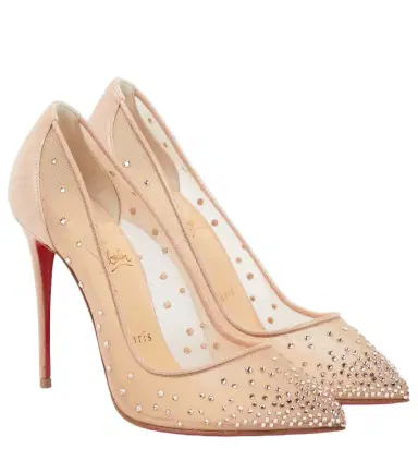 Christian Louboutin Follies Strass embellished mesh pumps | Thumbnail 1 Christian Louboutin Follies Strass embellished mesh pumps | Thumbnail 1