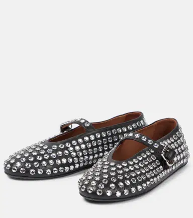 Alaïa Alaïa Embellished leather ballet flats | Thumbnail 2 Alaïa Alaïa Embellished leather ballet flats | Thumbnail 2