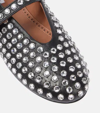 Alaïa Alaïa Embellished leather ballet flats | Thumbnail 4 Alaïa Alaïa Embellished leather ballet flats | Thumbnail 4