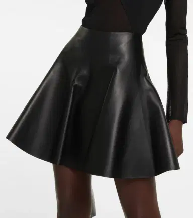 Alaïa Alaïa Leather miniskirt | Thumbnail 2