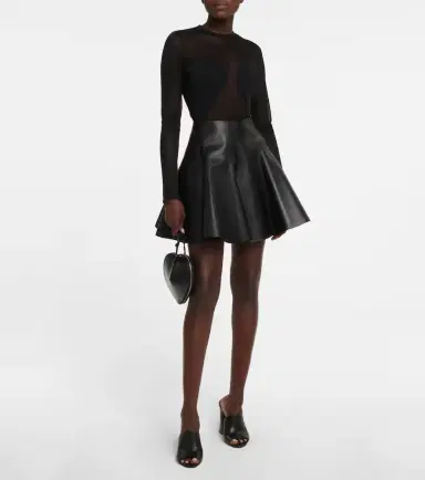 Alaïa Alaïa Leather miniskirt | Thumbnail 3