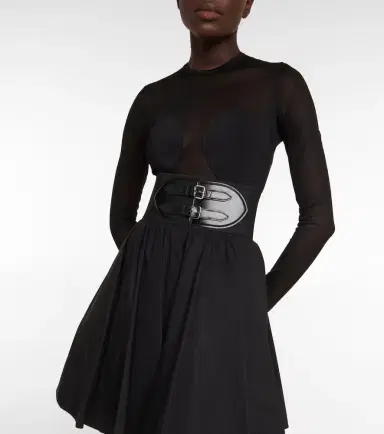 Alaia Alaïa Belted cotton skirt | Thumbnail 3