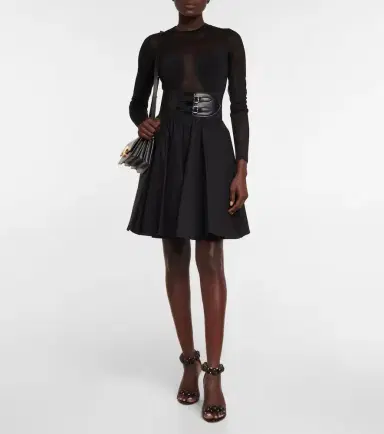 Alaia Alaïa Belted cotton skirt | Thumbnail 4