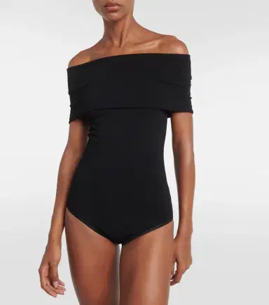 Alaïa Alaïa Off-shoulder knit bodysuit | Thumbnail 3