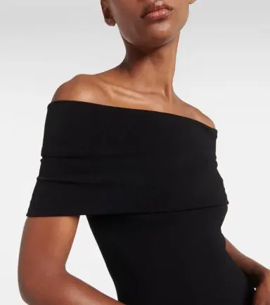 Alaïa Alaïa Off-shoulder knit bodysuit | Thumbnail 5