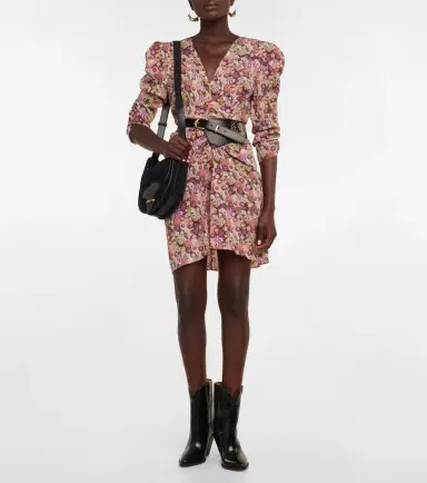 Isabel Marant Celina floral silk-blend minidress | Thumbnail 2