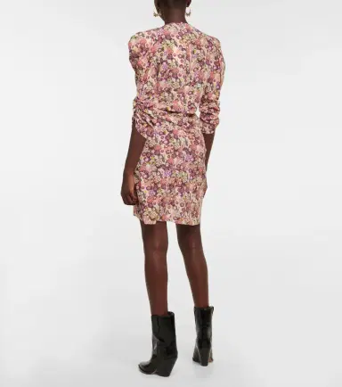 Isabel Marant Celina floral silk-blend minidress | Thumbnail 4