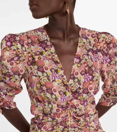 Isabel Marant Celina floral silk-blend minidress | Thumbnail 5