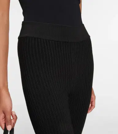 Alaïa Alaïa Ribbed-knit straight-leg pants | Thumbnail 2