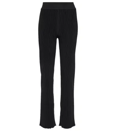 Alaïa Alaïa Ribbed-knit straight-leg pants | Thumbnail 1
