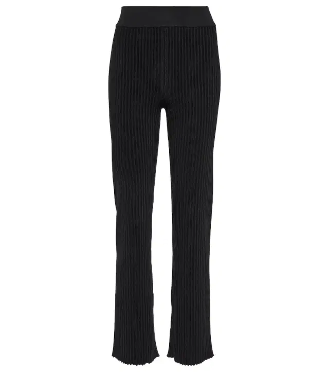Alaïa Ribbed-knit straight-leg pants
