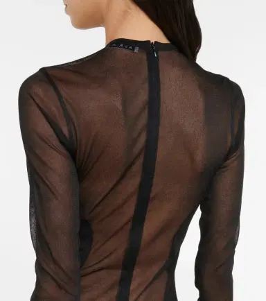 Alaïa Alaïa Semi-sheer paneled minidress | Thumbnail 3