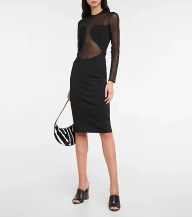 Alaïa Alaïa Semi-sheer paneled minidress | Thumbnail 5