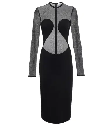 Alaïa Alaïa Semi-sheer paneled minidress | Thumbnail 1