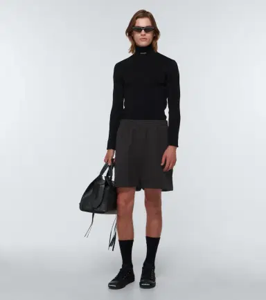Balenciaga Printed cotton jersey shorts | Thumbnail 4
