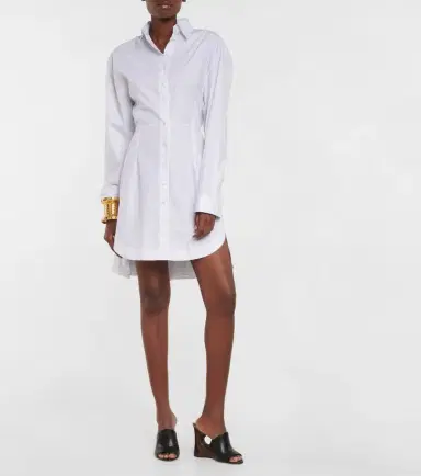 Alaïa Alaïa Cotton shirt dress | Thumbnail 2