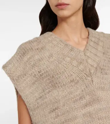 Maison Margiela Alpaca, cotton, and wool sweater vest | Thumbnail 4