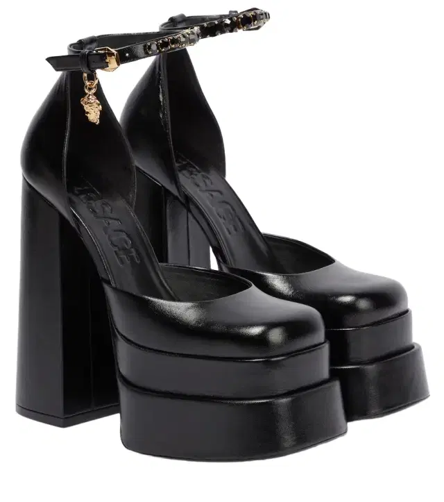 Versace Medusa Aevitas leather platform pumps