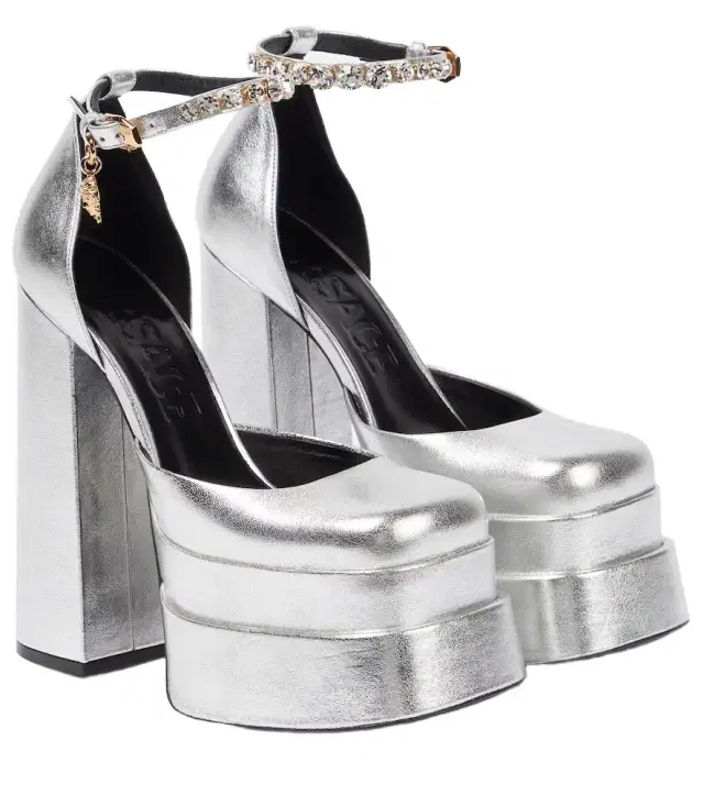 Versace Medusa Aevitas leather platform pumps