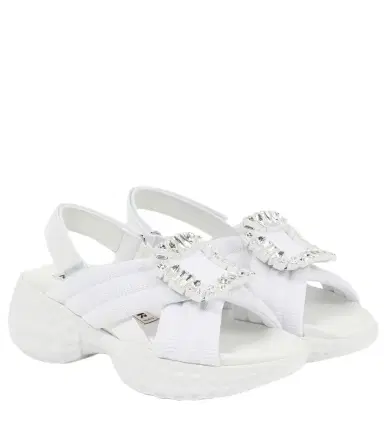 Roger Vivier Viv' Run embellished slingback sandals | Thumbnail 1 Roger Vivier Viv' Run embellished slingback sandals | Thumbnail 1