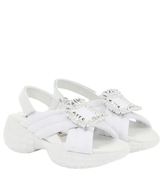 Roger Vivier Viv' Run embellished slingback sandals