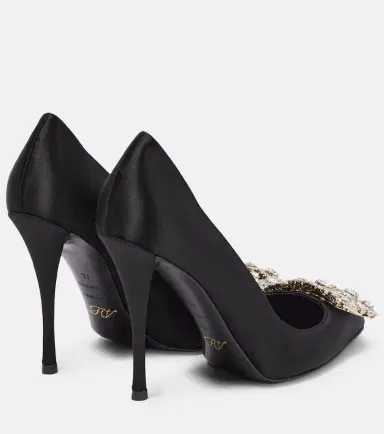 Roger Vivier Flower Strass satin pumps | Thumbnail 2