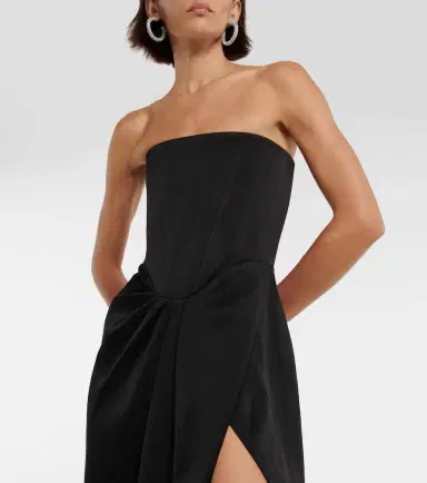 Alex Perry Ledger strapless satin gown | Thumbnail 3