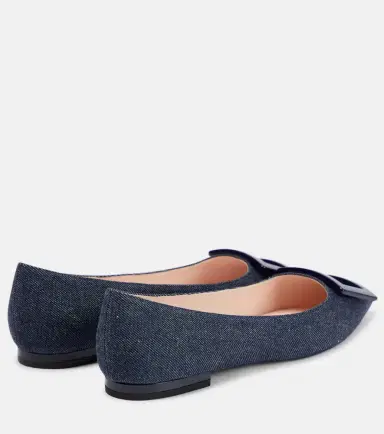 Roger Vivier Gommettine Ball denim ballet flats | Thumbnail 2