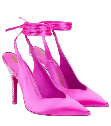 The Attico Venus embellished satin pumps | Thumbnail 1 The Attico Venus embellished satin pumps | Thumbnail 1