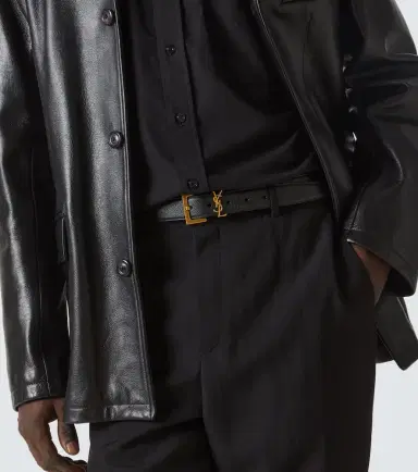 Saint Laurent Slim leather belt | Thumbnail 3