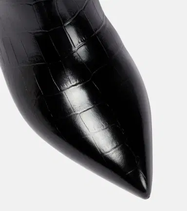 Paris Texas Croc-effect leather knee-high boots | Thumbnail 6