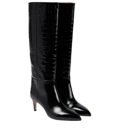Paris Texas Croc-effect leather knee-high boots | Thumbnail 1