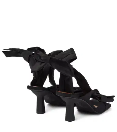 Ganni Bow-trimmed lace-up sandals | Thumbnail 3
