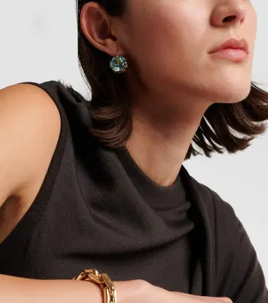 Ileana Makri 18kt gold earrings with topaz | Thumbnail 4 Ileana Makri 18kt gold earrings with topaz | Thumbnail 4